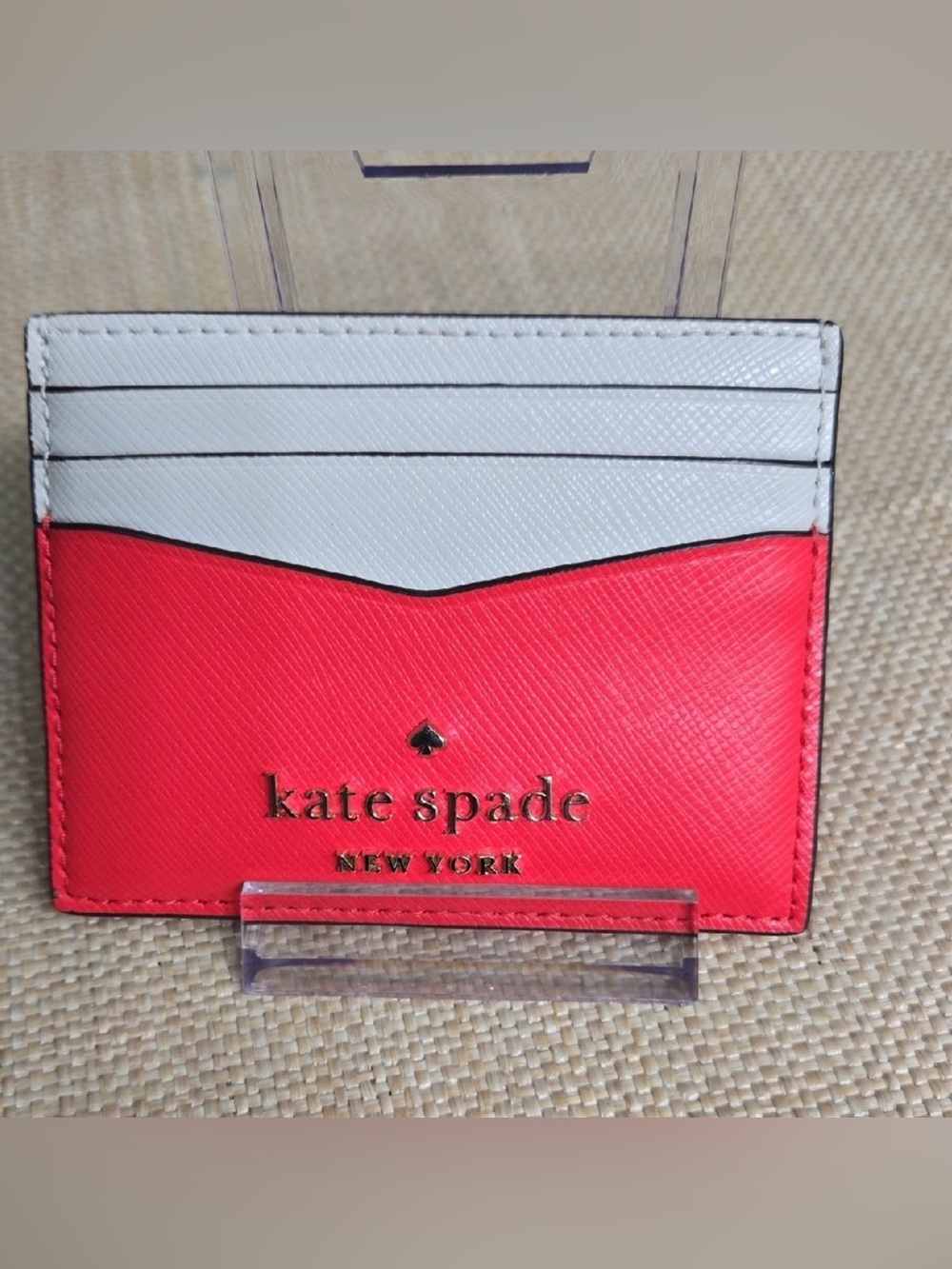 Kate Spade Colorblock Saffiano Leather Card Holder Wallet